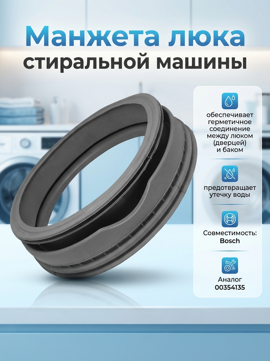 Манжета люка стиральной машины Bosch, Siemens 354135