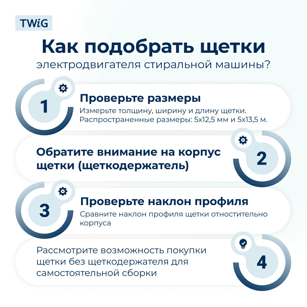 Щетки электродвигателя стиральной машины 5x12,5x32 мм в сборе 047317